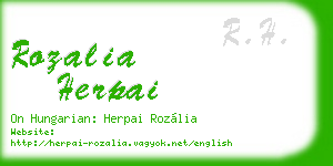 rozalia herpai business card